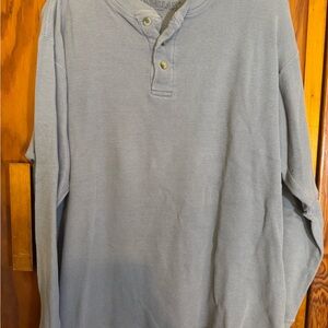 Magellan Outdoors Men's Light Blue Long Sleeve Henley